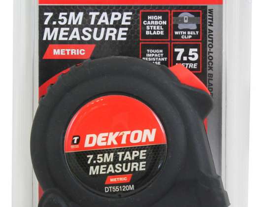 Dekton 7.5 M Soft Grip Metric Measuring Tape