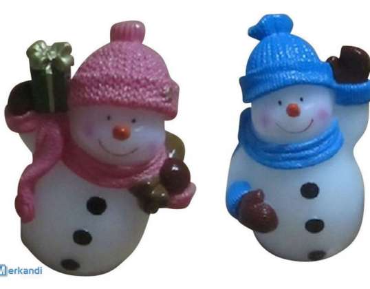 LED candle snowman, set of 2, decorative light, Christmas, remaining stock