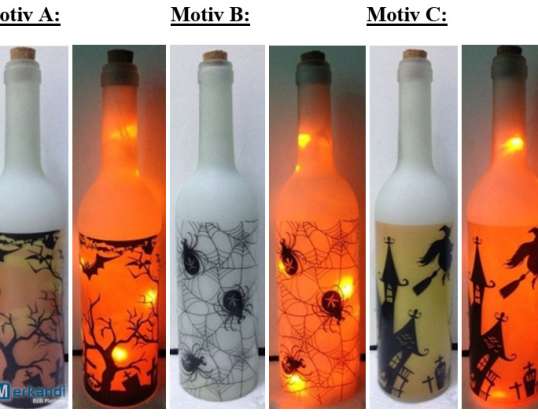 LED decorative bottle &quot;Halloween&quot;, autumn decoration, lamp, remaining stock