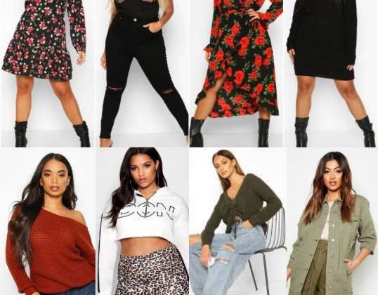 Nauja moteriškų drabužių kolekcija - siūlomi prekės ženklai, tokie kaip "Boohoo" ir "CACHE CACHE"