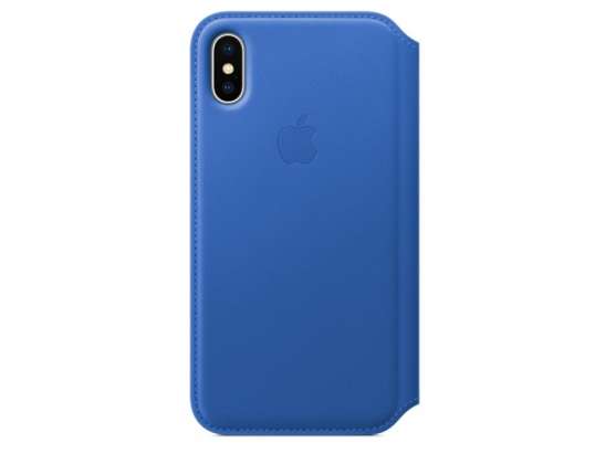 Apple iPhone X Leren Folio Elektrisch Blauw MRGE2ZM / A