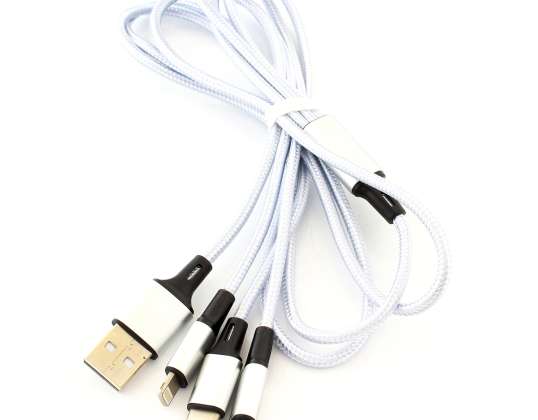 KK21J 3in1 MIKRO USB/ USB-C XLINE KABELIS