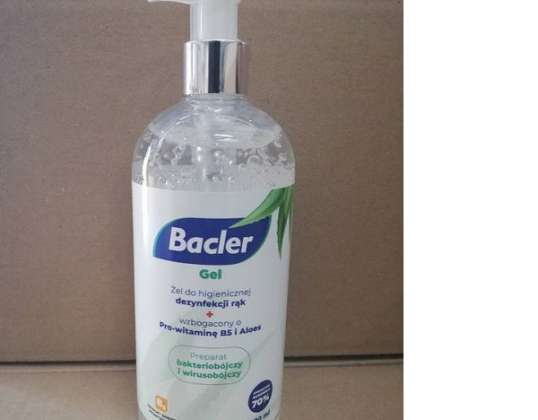 BACLER HANDDESINFECTERENDE GEL met aloë vera 500ml 20pcs - zł11.80