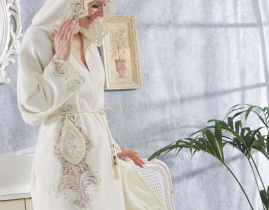Bambus Luxus Damen Bademantel Set