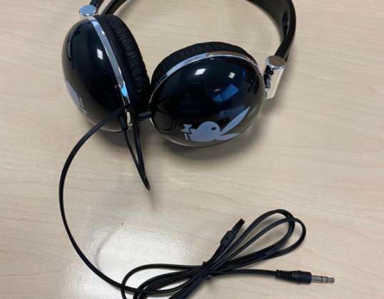 zwarte headset van het merk Playby