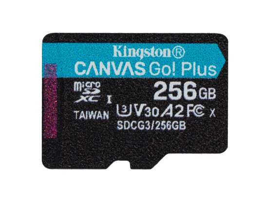 Kingston lerret gå! Pluss MicroSDXC 256 GB UHS-I SDCG3/256 GBSP