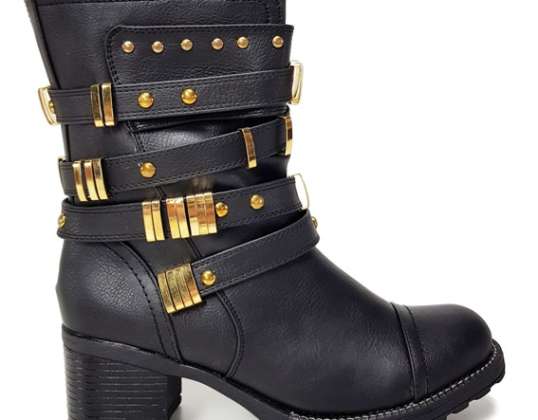 Chaussures &#34;Closer by Chaussea&#34; - bottines motardes femme noires