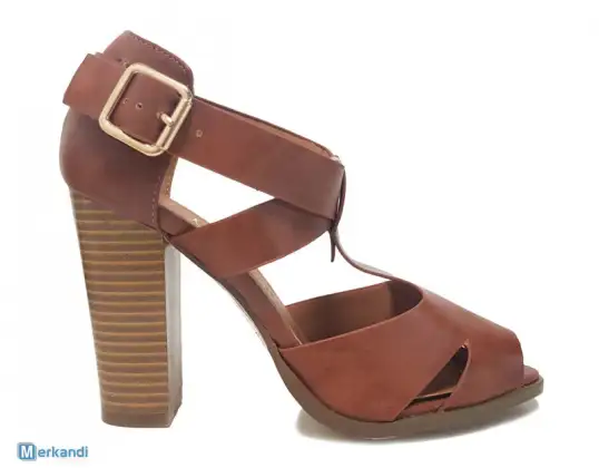 Sandales femme marron &#39;Atmosphere&#39; à talons hauts