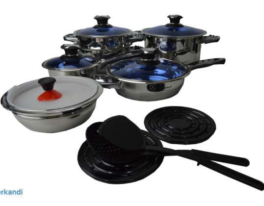 Kochtopfset 16-teilig mit Glasdeckel Eisenbach WO-16SPT