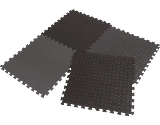 PUZZEL MAT VOOR FITNESS APPARATUUR SET 4 STUKS 60X60X1.2CM