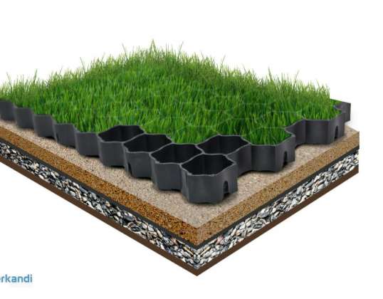 Lawn grids ,  Parking grille , lawn grate , garden 50x50x4 Black