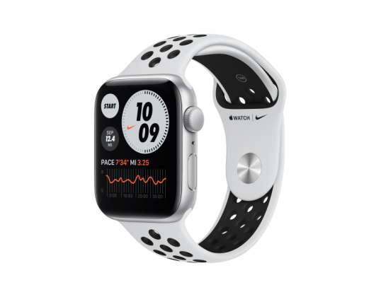 Apple Watch Nike SE sølv Aluminium Platin/sort Sport DE MYYH2FD/A