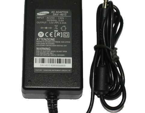 STRØMADAPTER 12V 3.34A 40W Samsung Pin 5.5