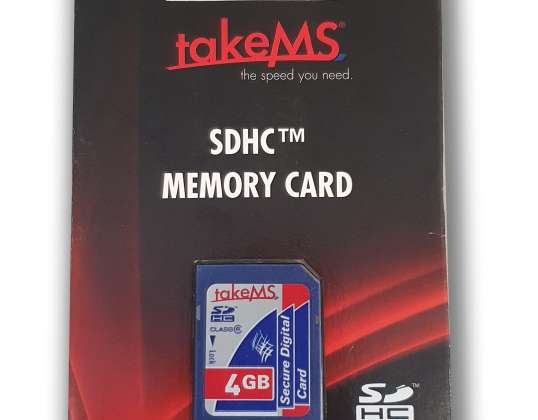 takeMS SDHC-hukommelseskort 4 GB CL6-detailhandel