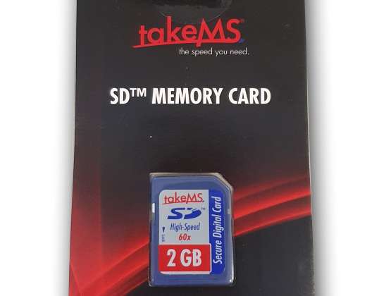 Carte mémoire takeMS SD haute vitesse 2 Go au détail