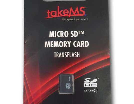 takeMS Micro SD-hukommelseskort 4 GB detailhandel