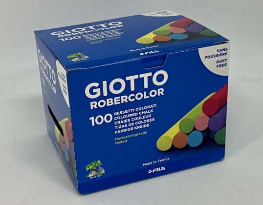 Кутия от 100 цветни тебешири ROBERCOLOR – офис консумативи и канцеларски материали
