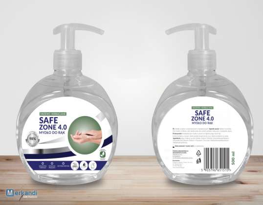 Mýdlo pro mytí rukou s antibakteriálními vlastnostmi SAFE ZONE 500 ml