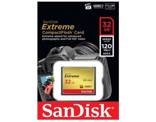 SanDisk CompactFlash-kaart Extreme 32GB SDCFXSB-032G-G46