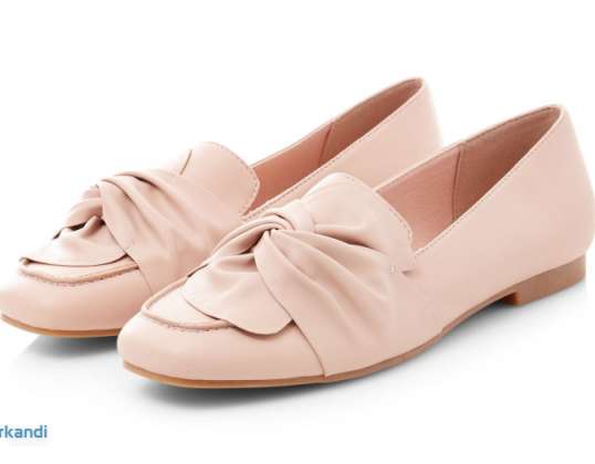 Pink &#39;New Look&#39; knot front loafers - women shoes