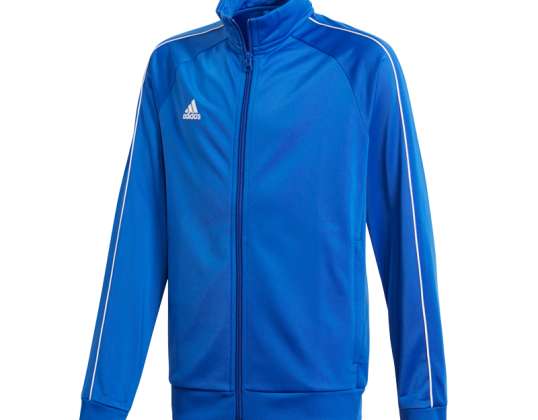 Sweatshirt voor kinderen adidas Core 18 Polyester Jacket JUNIOR blauw CV3578 CV3578