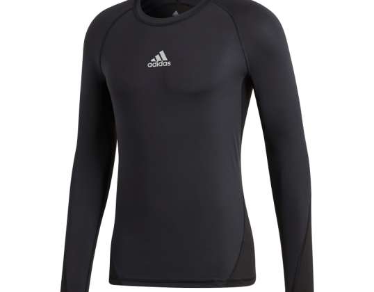 Gyermek póló adidas Alphaskin Sport LS Tee JUNIOR fekete CW7324 CW7324