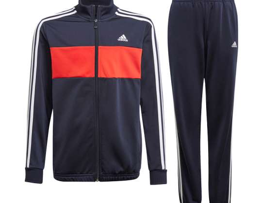 Dres dla dzieci adidas Essentials Tiberio Tracksuit granatowo-czerwony GN3972 GN3972