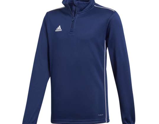 Sweatshirt para crianças adidas Core 18 Treinamento Top JÚNIOR azul marinho CV4139 CV4139