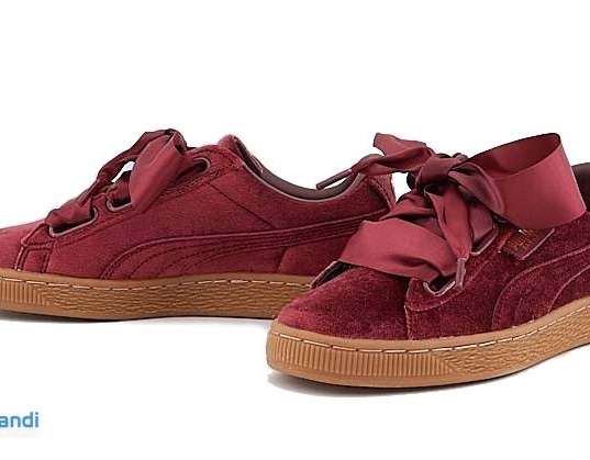 Burgundy velvet Puma women shoes - sneakers