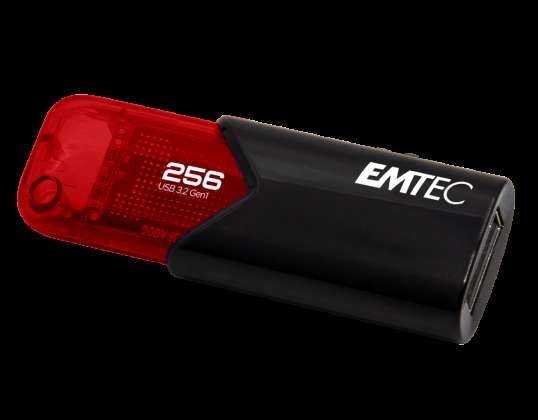 USB FlashDrive 256GB EMTEC B110 Click Easy (Rot) USB 3.2