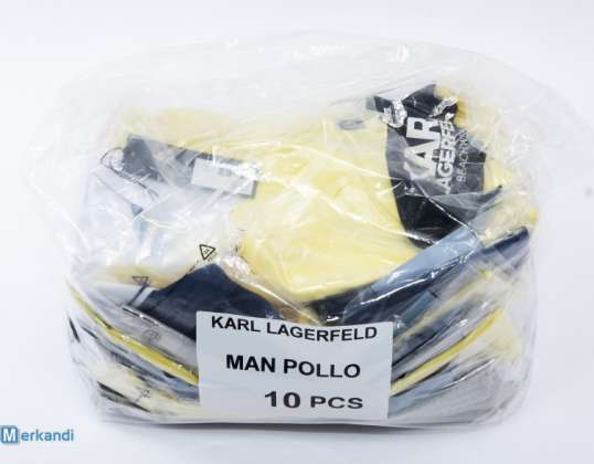Мужские рубашки поло KARL LAGERFELD — хлопок высшего качества, упаковка из 10 шт.
