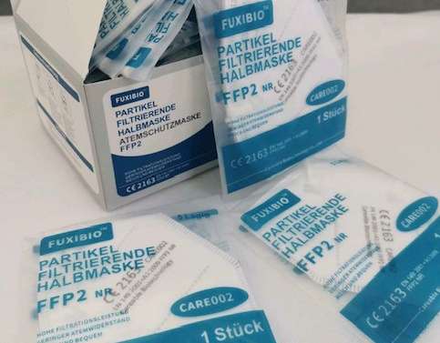 FUXIBIO CAREABLE FFP2 Atemschutzmaske, CE 2163, Deutsche Beschreibung