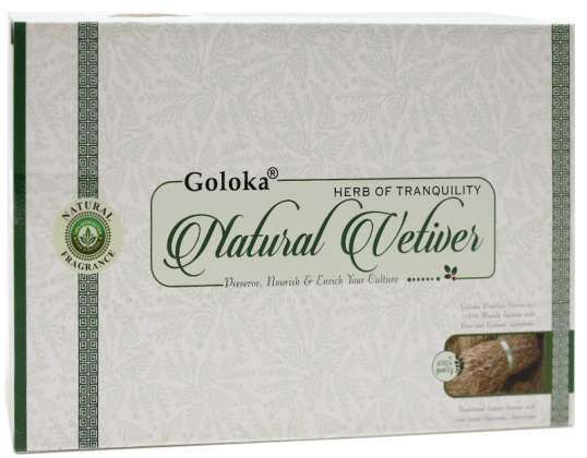 12 Goloka Masala Incense - Natural Vetiver 15gr | SHIPPING 24H