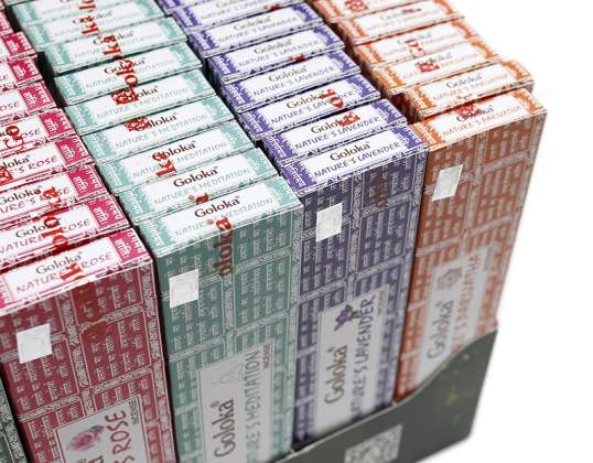 60 Packs of Goloka incense in exhibitor Nature´s 15gr | SHIPPING 24H