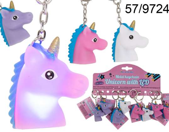 Einhorn Schlüsselanhänger mit LED