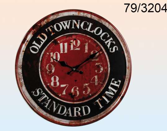 Old Town Uhren Metall Wanduhr