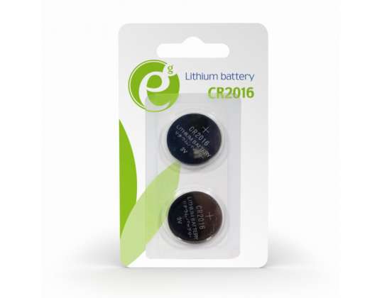 EnerGenie Batteria a bottone CR2016, confezione da 2 - EG-BA-CR2016-01