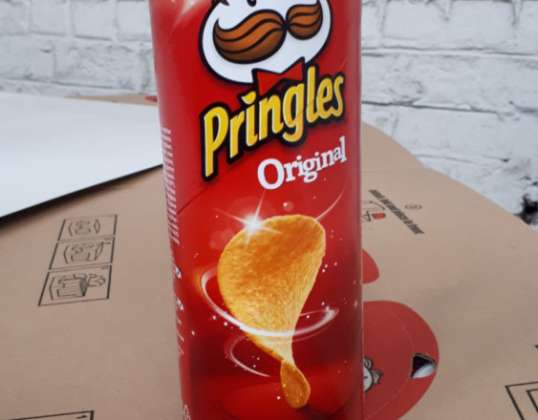 Pringles Groothandel voorraad 165g - Variëteit Pack van 19 variëteiten - Originele ORG, zure room &; ui, hete en pittige H &S, hete paprika HPR, ketchup KET, barbecue BBQ, kaas