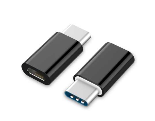 CableXpert USB 2.0 Type-C Adapter (CM/AF) sort A-USB2-CMmF-01