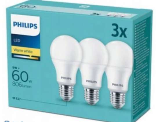 LED Philips E27 9W = 60W 2700K 806lm