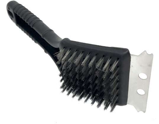 Herramienta de limpieza de parrillas y rejillas 2 en 1: combinación duradera de raspador de cepillos para un mantenimiento eficaz