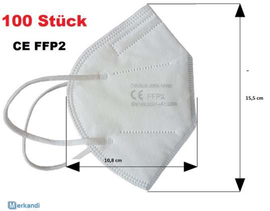 Máscara FFP2 máscara facial máscaras SET 5 camadas de proteção respiratória certificada pela CE