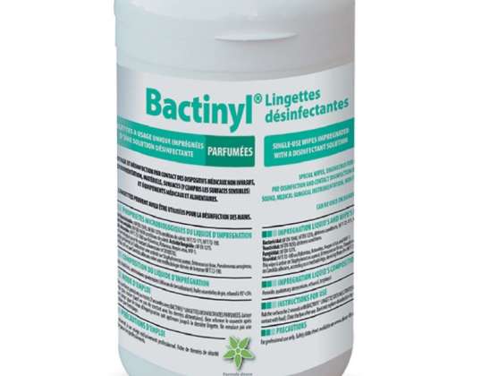Toalhetes Bactinil Bactericida, para leveduras e desinfetantes virucidas
