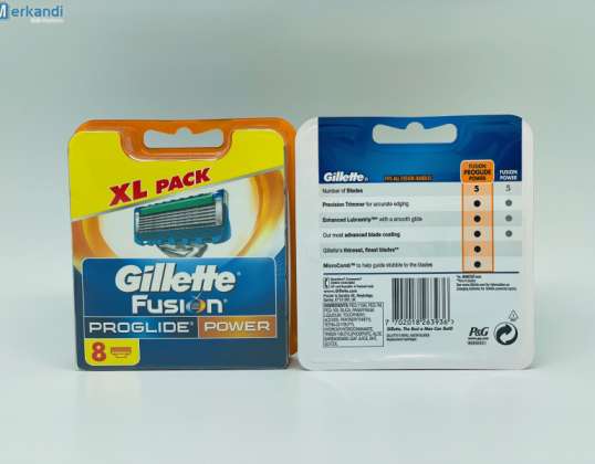 GILLETTE FUSION PROGLIDE POWER RAZOR BLADES 8 CT