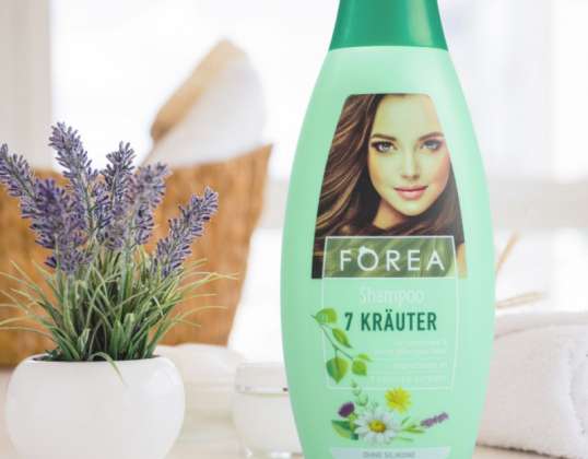 Forea - 7 Kräuter, 7 herbs shampoo (shampooing) - 500ml -Made in Germany- EUR.1