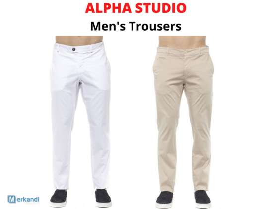 STOCK MEN&#39;S TROUSERS ALPHA STUDIO