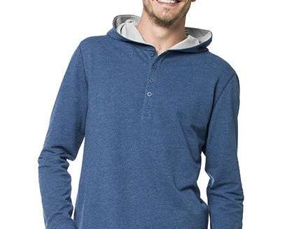 Slazenger Men Reflex Knit Hoodie Suéteres azul jaspeado