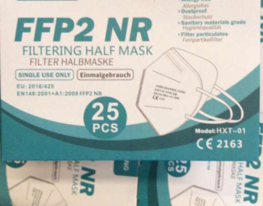 FFP2 NR✔️ ΛΕΥΚΗ μάσκα ✔️ 5 Στρώματα CE 2163