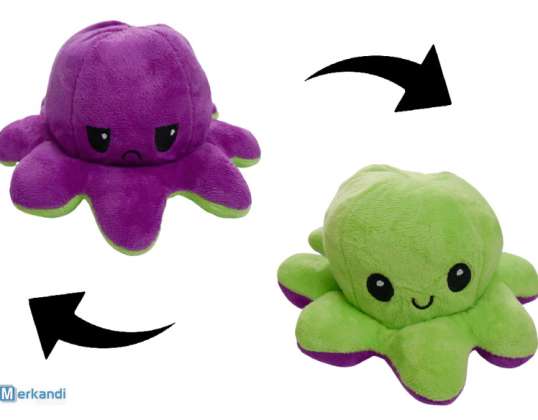 MIX COULEUR MASCOTTE POULPE DOUBLE FACE