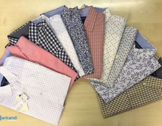 Heren 100% katoenen shirt met korte mouwen, variaties, ruiten, effen kleuren